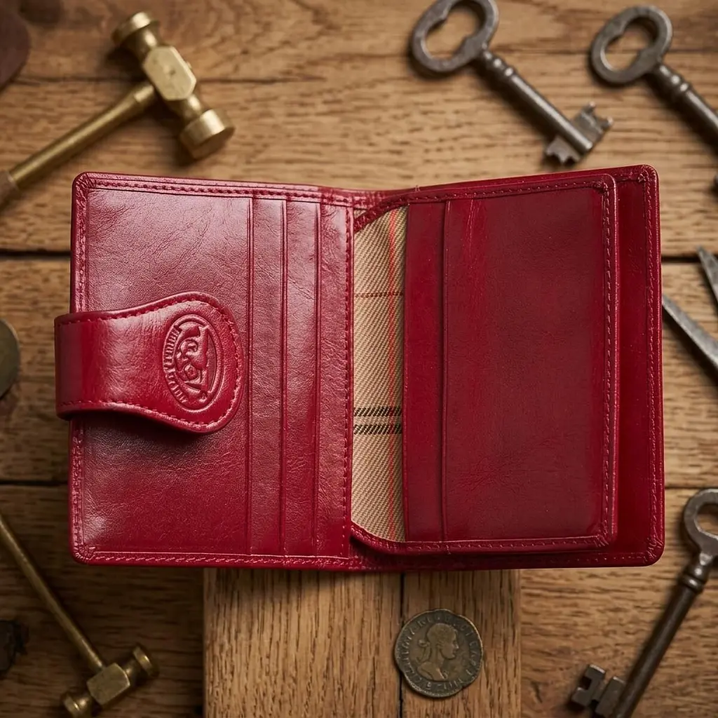 Кредитниця Tony Perotti натуральна шкіра Accademia 369 rosso (90523) Червона - фото 2