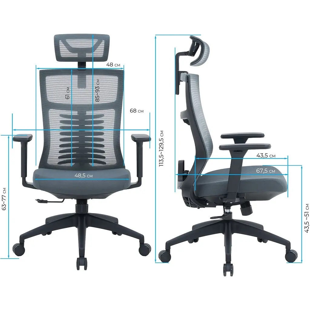 Офисное кресло OfficePro Balance OC550-B-DG-DG Black/Dark Gray [148645] - фото 15