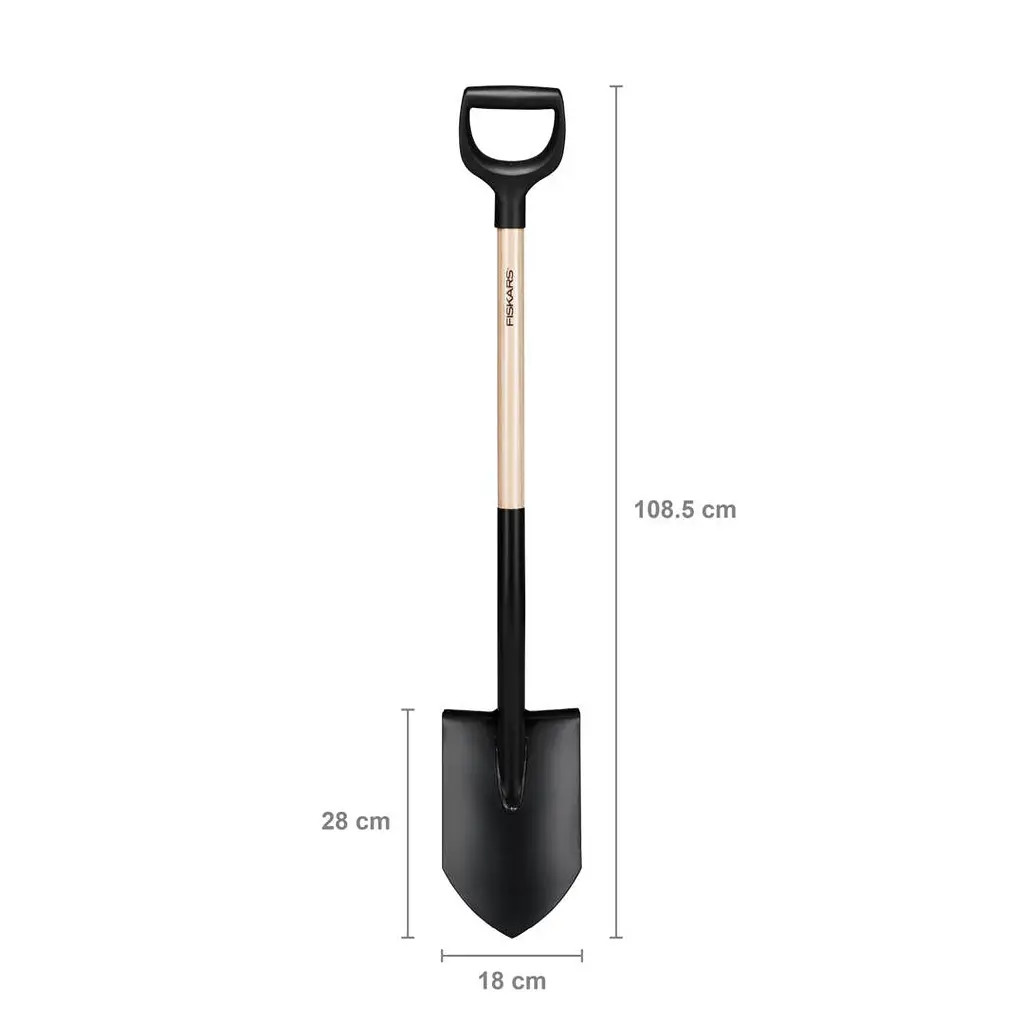 Лопата з дерев'яною ручкою Fiskars Solid™ (1066721) - фото 2
