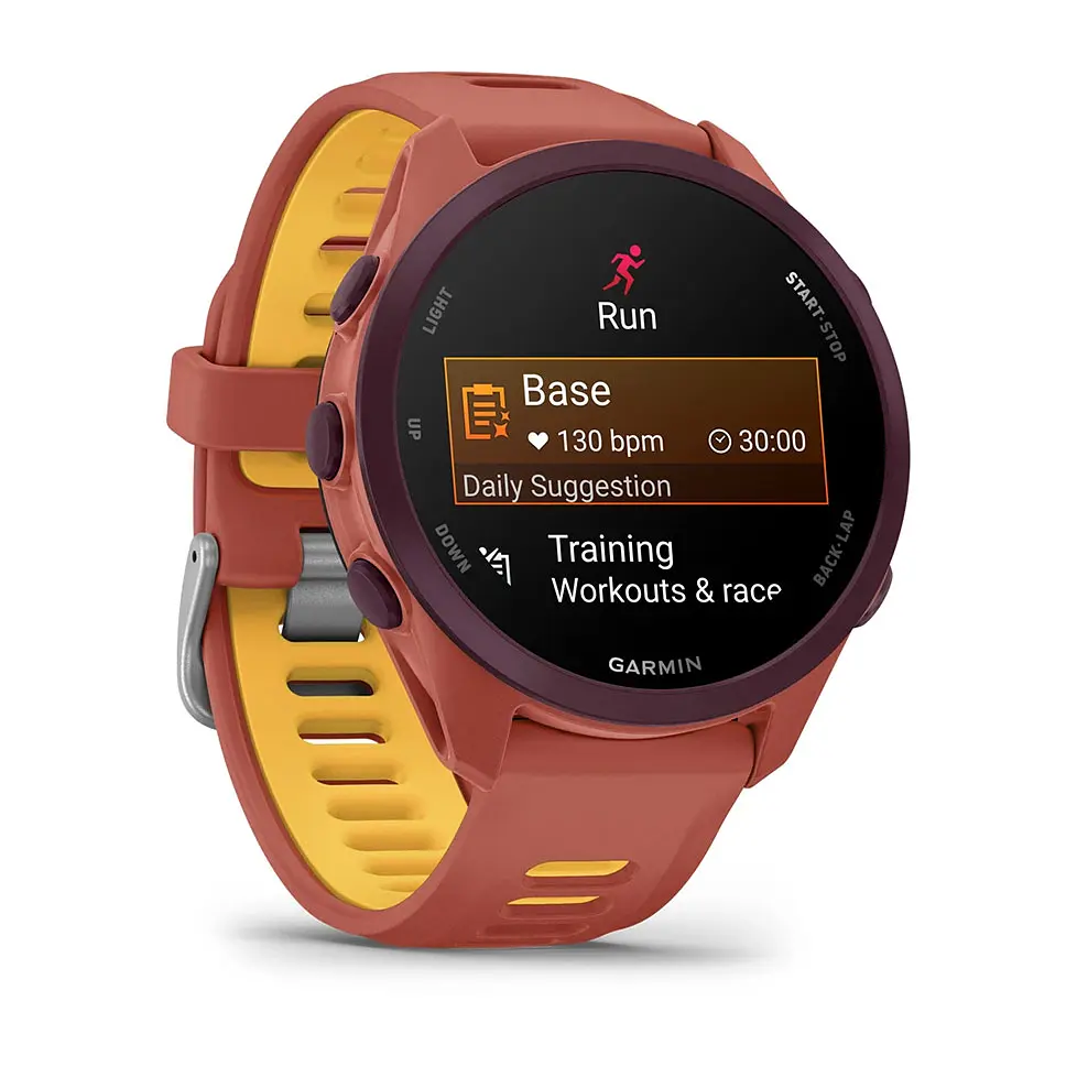 Смарт-годинник Garmin Forerunner 170 Music з рожево-манговим силіконовим ремінцем - фото 3