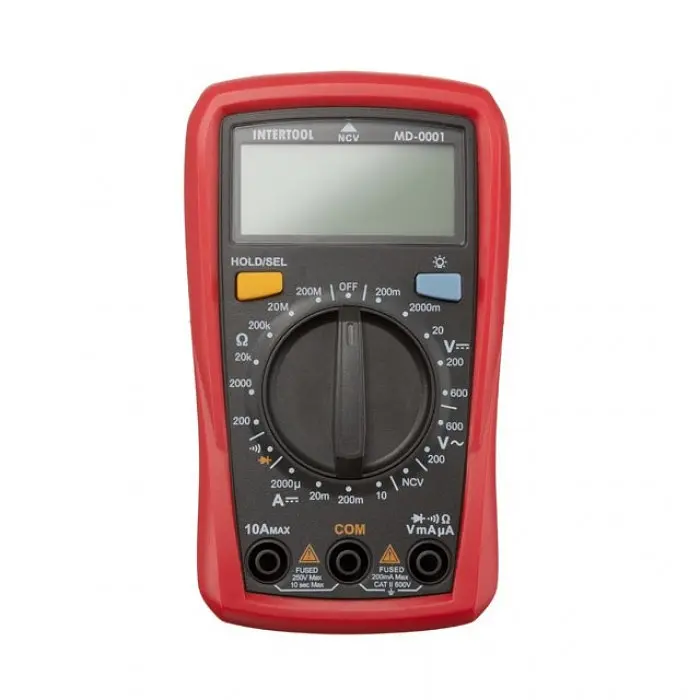 Мультиметр цифровой CAT II-300В/CAT I-600В INTERTOOL MD-0001 - фото 2