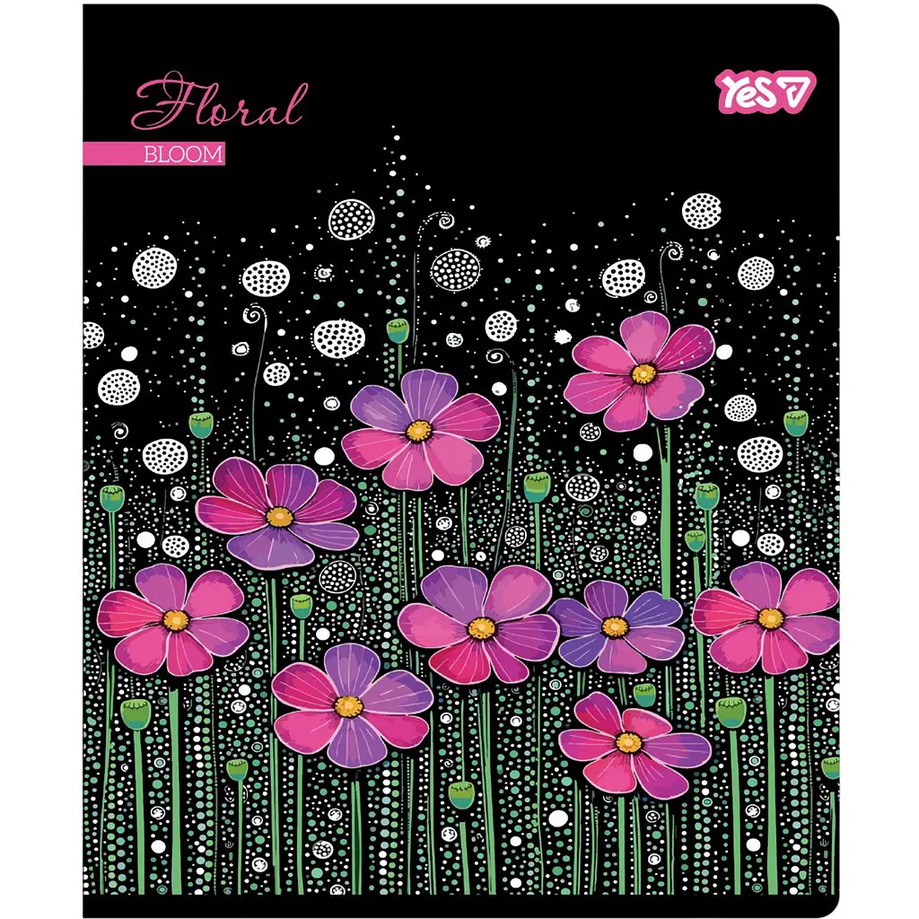 Зошит учнівський Yes Floral bloom А5 24 аркушів клітинка 10 шт. (768592) - фото 2