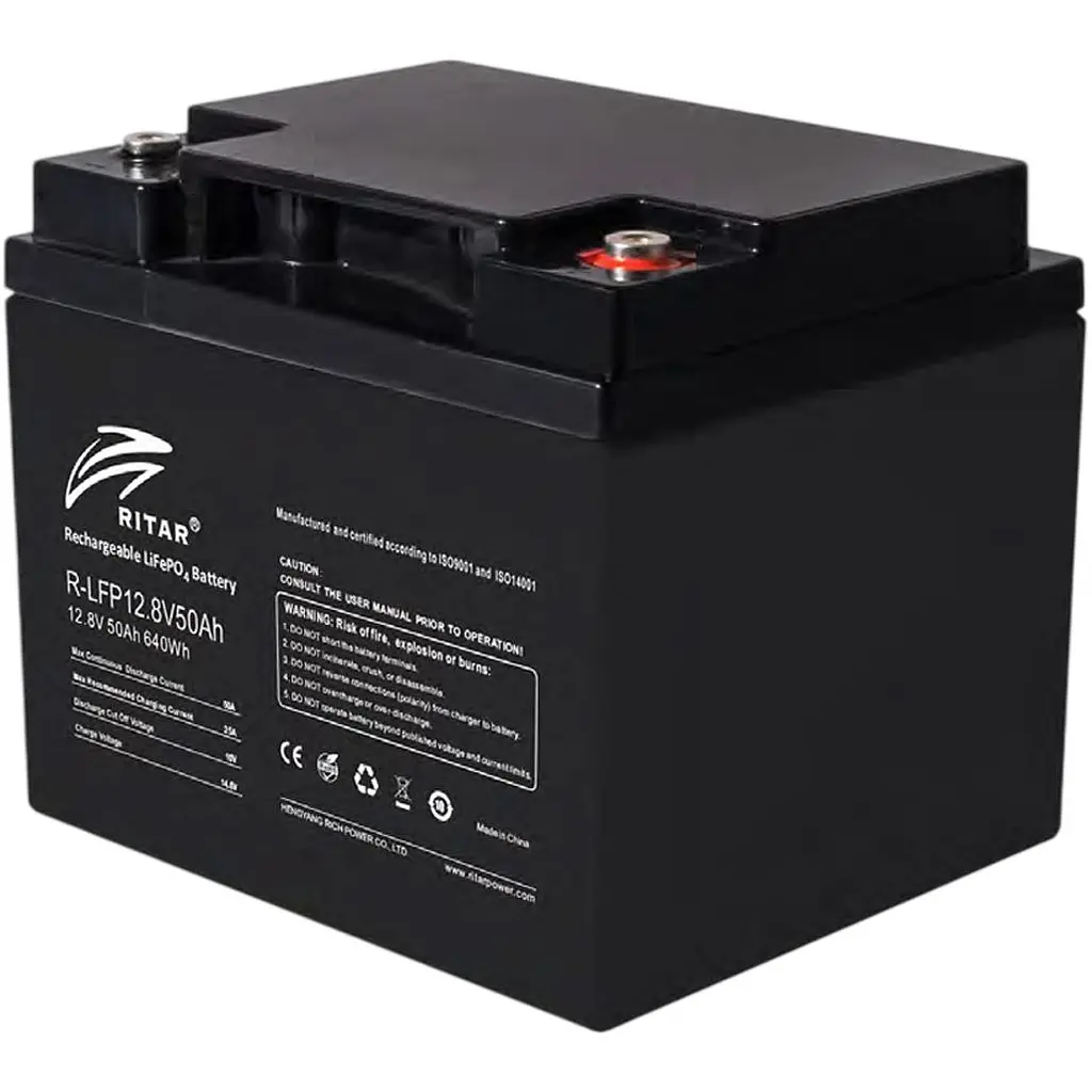 Акумулятор Ritar LiFePO4 12V (12.8V/50Ah/640Wh) (R-LFP 12.8V 50Ah) [168177] - фото 2