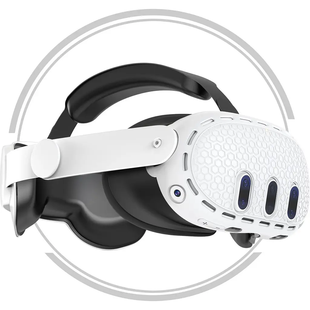 Чохол для VR-окулярів GINWDAY Silicone VR Shell Protective для Meta Quest 3 White [139305] - фото 6