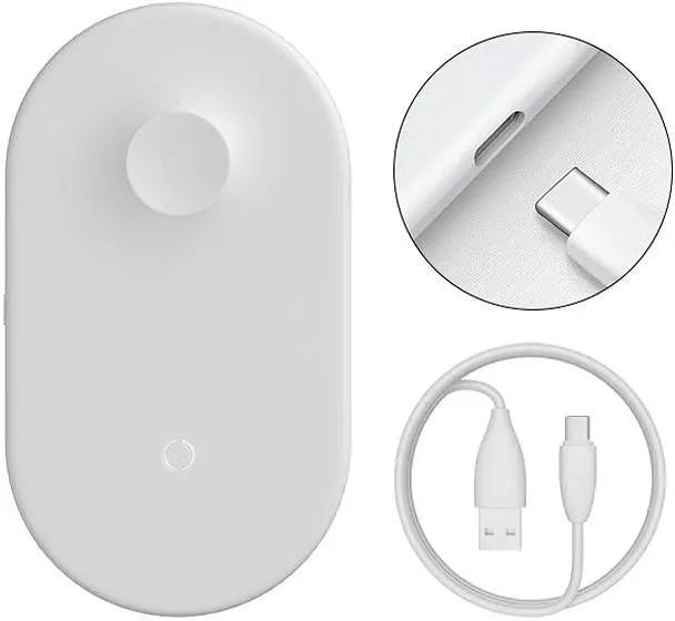 Беспроводное зарядное устройство для Baseus Smart 2in1 Wireless Charger Type-C Version White - фото 2