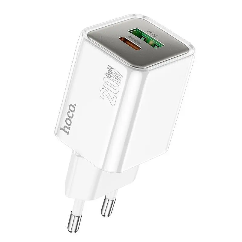Адаптер мережевий HOCO Glorious N46 |1USB/1Type-C, 20W/3A, PD/QC| - фото 3