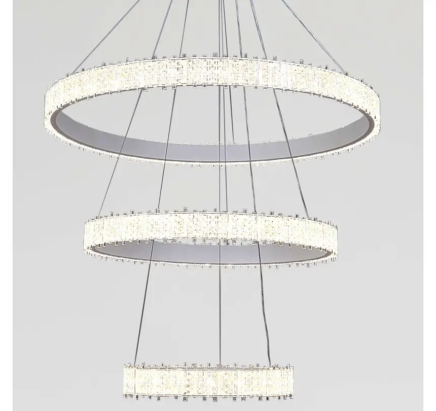 Світлодіодна підвісна люстра Artlight WG5129/80+60+40WH, 105 Вт, біла - фото 5