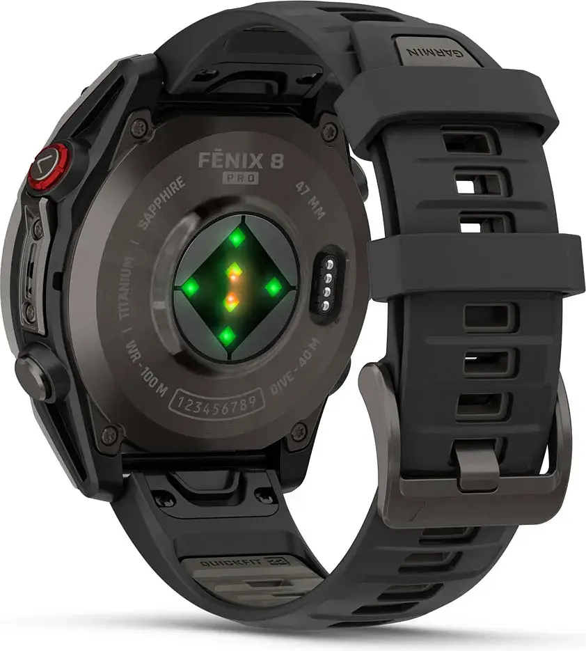 Смарт-часы Garmin Fenix ​​8 Pro 47 mm AMOLED Carbon Gray DLC Titanium with Black/Pebble Gray (010-03198-00/01) - фото 3