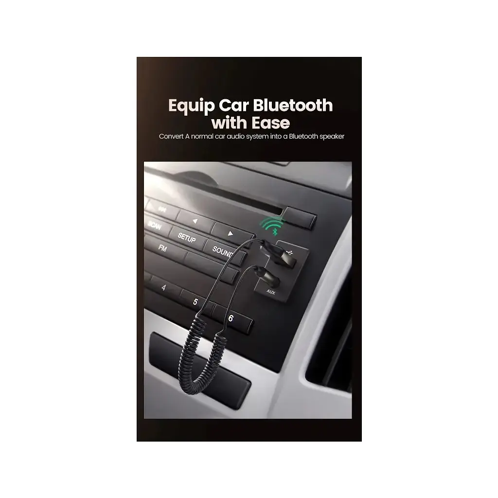 FM модулятор Ugreen Bluetooth 5.0 Aux with mic CM309 UGREEN Black (70601) - фото 6