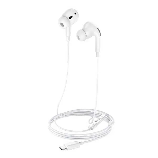 Проводные наушники Hoco M1 Pro, Lightning, 1.2m, Белый - фото 4