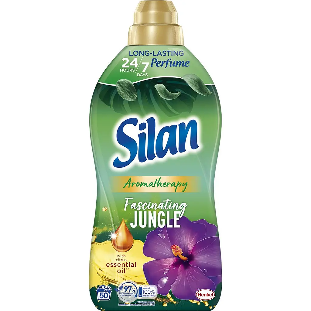 Набір Silan Aromatherapy: кондиціонер для білизни Дивовижні Джунглі 1.1 л + кондиціонер для білизни Райські Мальдіви 1.1 л - фото 2