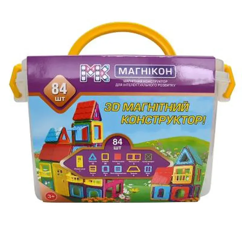 Конструктор Магнікон 84 деталі Plastic box (МK-84) - фото 4
