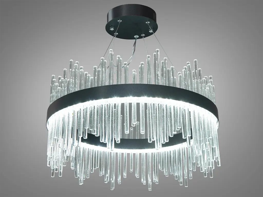 Люстра стельова LED Diasha 839/500PB 130W, 7150 лм, чорний, регульована висота, сучасний стиль для дому - фото 2