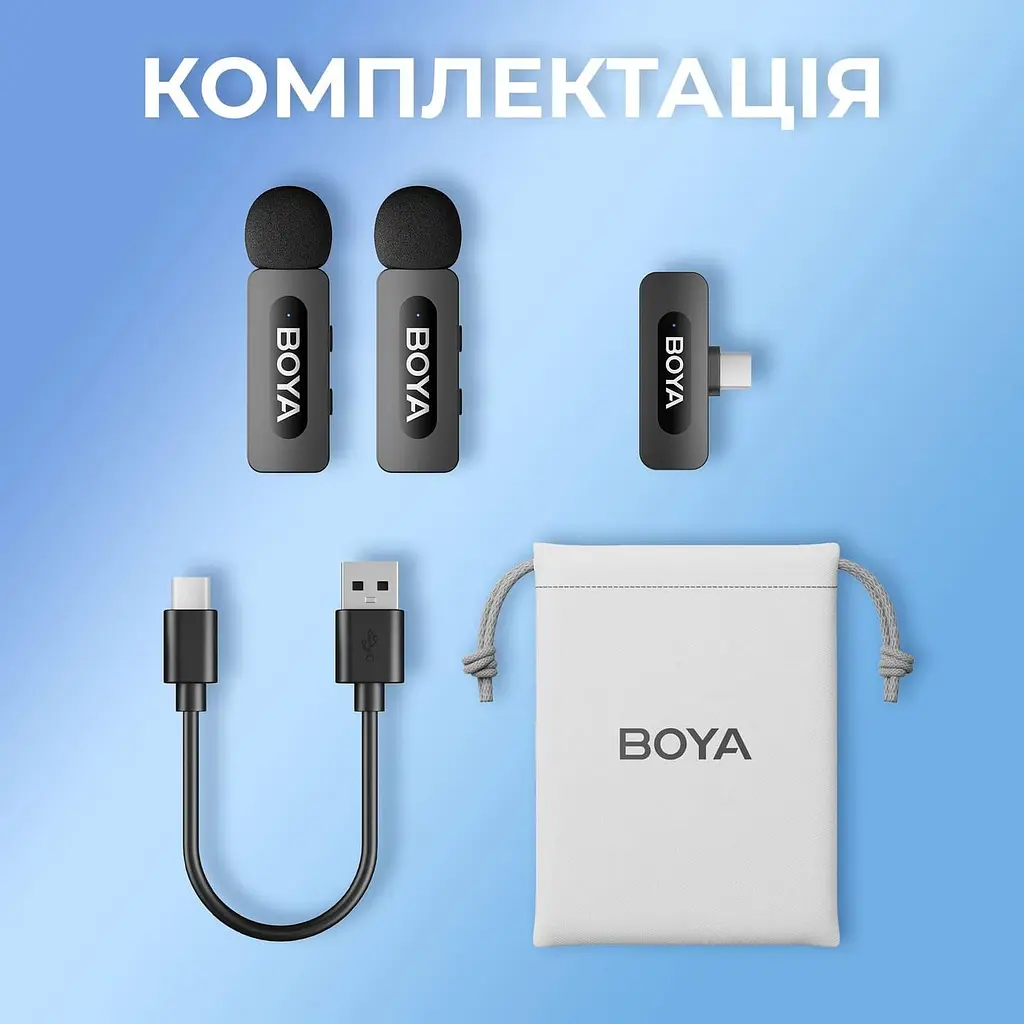 Мікрофон Boya BY-V20 Type-C Black (BY-V20) - фото 14