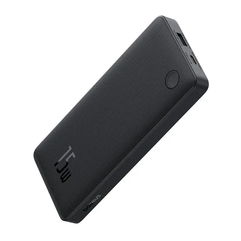Зовнішній акумулятор Baseus Airpow Lite Power Bank 10000mAh 15W Cosmic Black (With Simple Series Data Cable USB to Type-C 30cm Black) (P10067500123-00) - фото 4