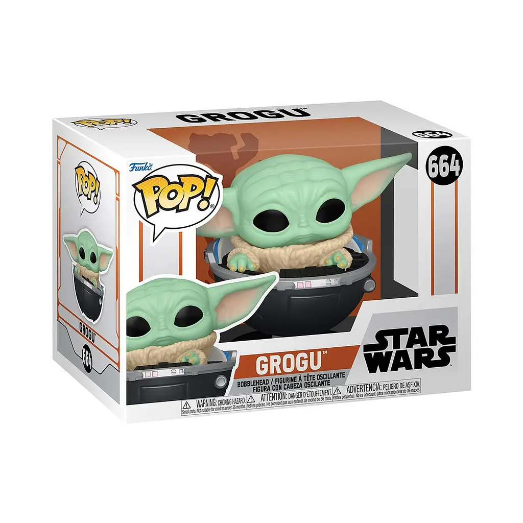 Ігрова фігурка FUNKO POP! серії "Мандалорець" - МАЛЮК ҐРОГУ У ВІЗОЧКУ Funko 76551 - фото 5