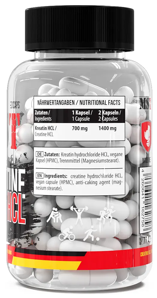 Креатин MST Nutrition Гідрохлорид Creatine HCL 700мг - 90 капсул - фото 2