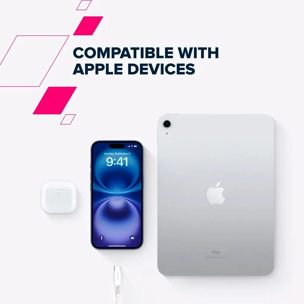 Дата кабель USB-C to USB-C 1.2m CC100SC 100W White Canyon (CNS-CC100SC12W) - фото 7