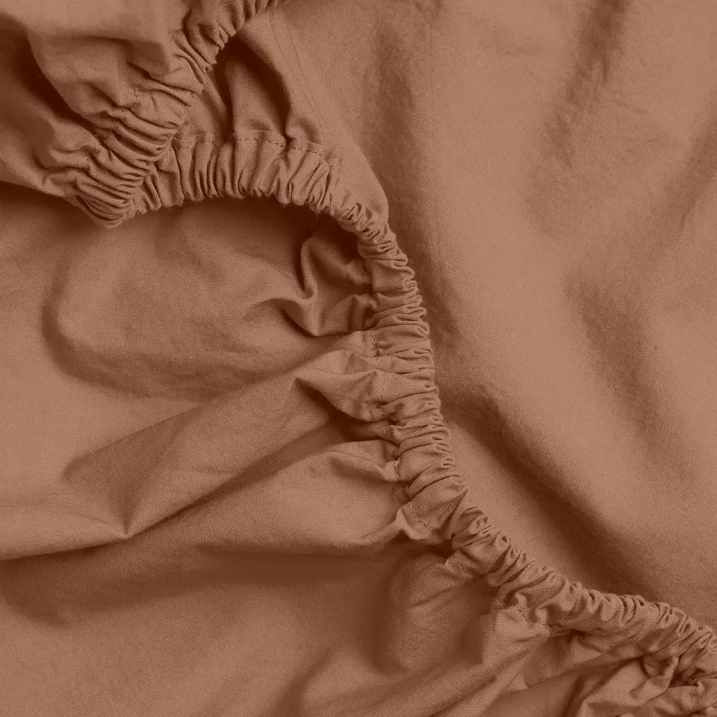 Простирадло на резинці з вареної бавовни Cosas Caramel 150х200х20 см (13WashedCottonCaramel_150x200x20) - фото 2