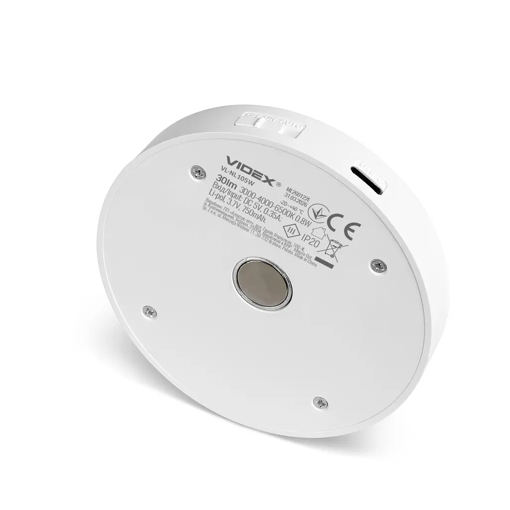 LED світильник акумуляторний з датчиком руху Videx VL-NL105W (28975-000)  - фото 5