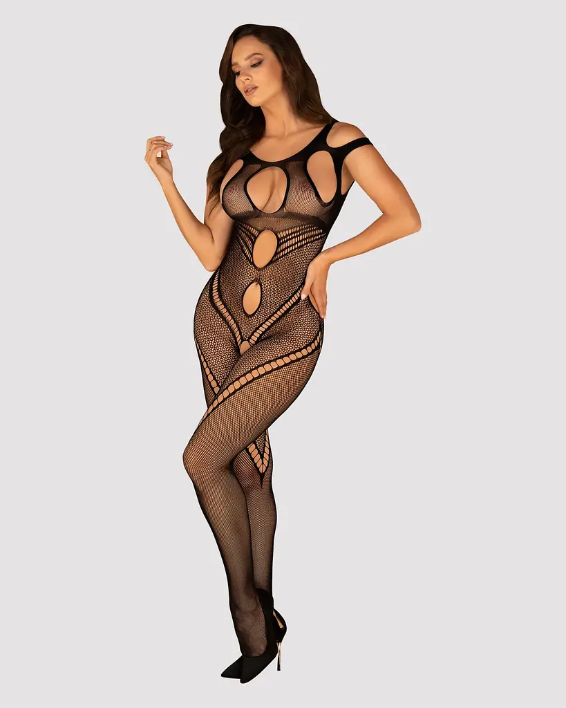Бодістокінг Obsessive Bodystocking G322 S/M/L, фантасмагорично-силуетний крій - фото 3