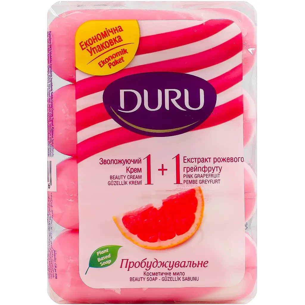 Мило Duru 1+1 Soft Sensations Грейпфрут зі зволожуючим кремом 4 шт. по 80 г - фото 3