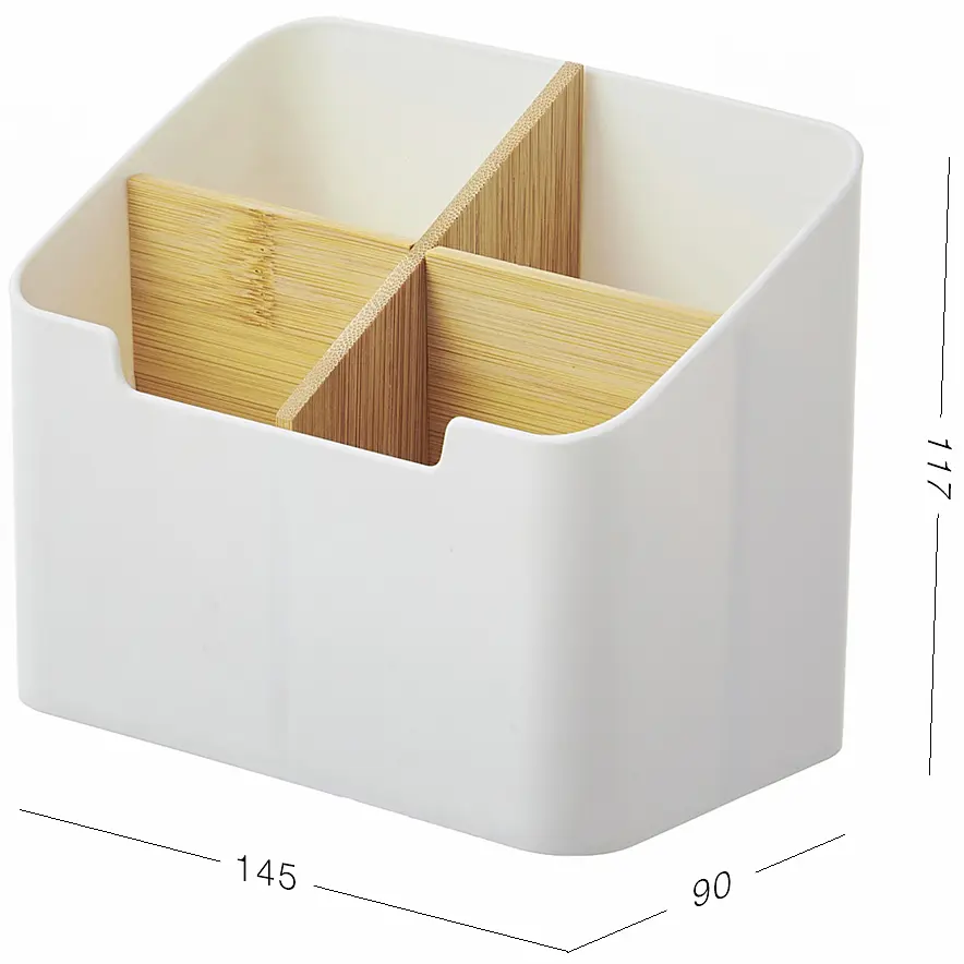 Органайзер для мелочей МВМ My Home Scandinavia 14.5х9х11.7 см белый (FH-47 WHITE/WOOD) - фото 6