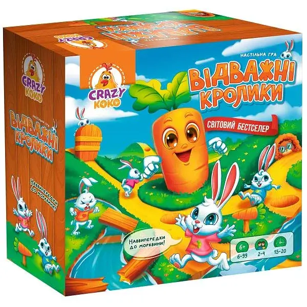 Настільна гра Vladi Toys Відважні кролики з 16 фігурками від 6 років
