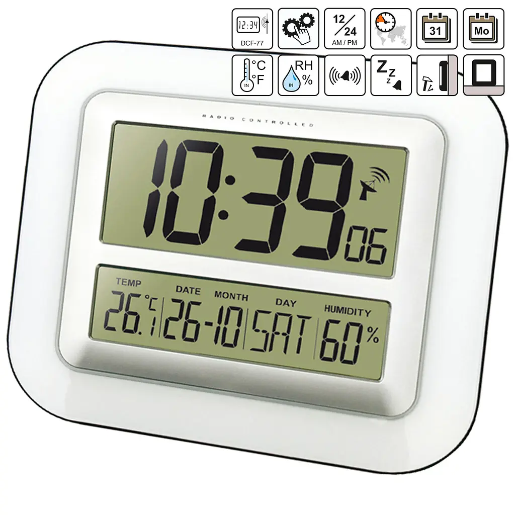 Годинник настінний Technoline WS8006 Silver (WS8006), Сріблястий - фото 4