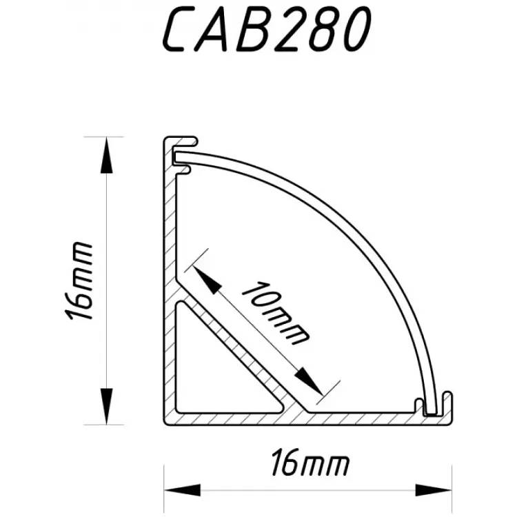 Профіль для світлодіодної стрічки Feron CAB280 (10299) - фото 2