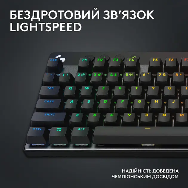 Клавиатура для геймеров Logitech G Pro X TKL LightSpeed с подсветкой черная (920-012136) - фото 7