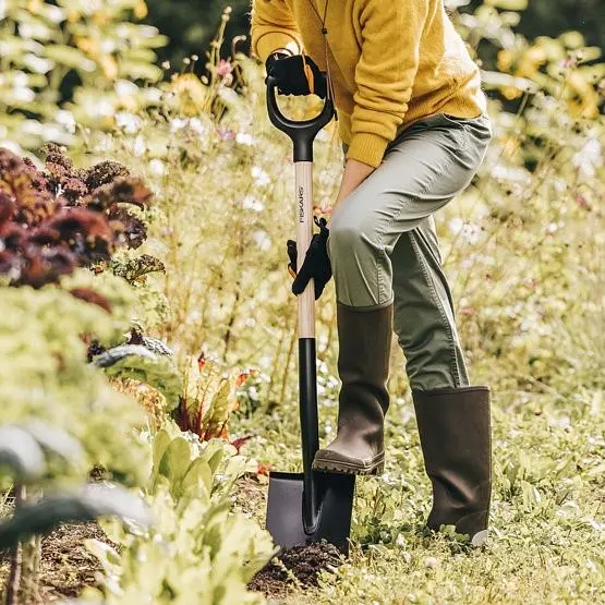Лопата з дерев'яною ручкою Fiskars Solid™ (1066721) - фото 7