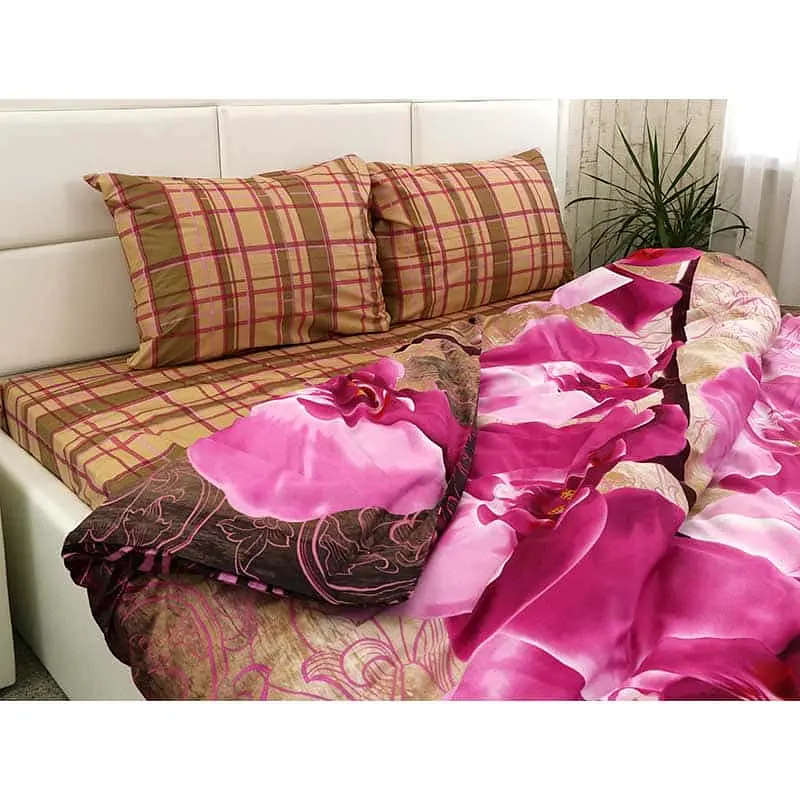 Комплект постільної білизни Руно євро "20-1315Fuchsia" сатин 845.137К_20-1315Fuchsia - фото 2