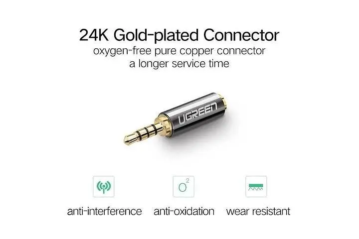 Перехідник Ugreen аудіо 3.5 mm штекер to 2.5 mm роз'єм (20502) - фото 2