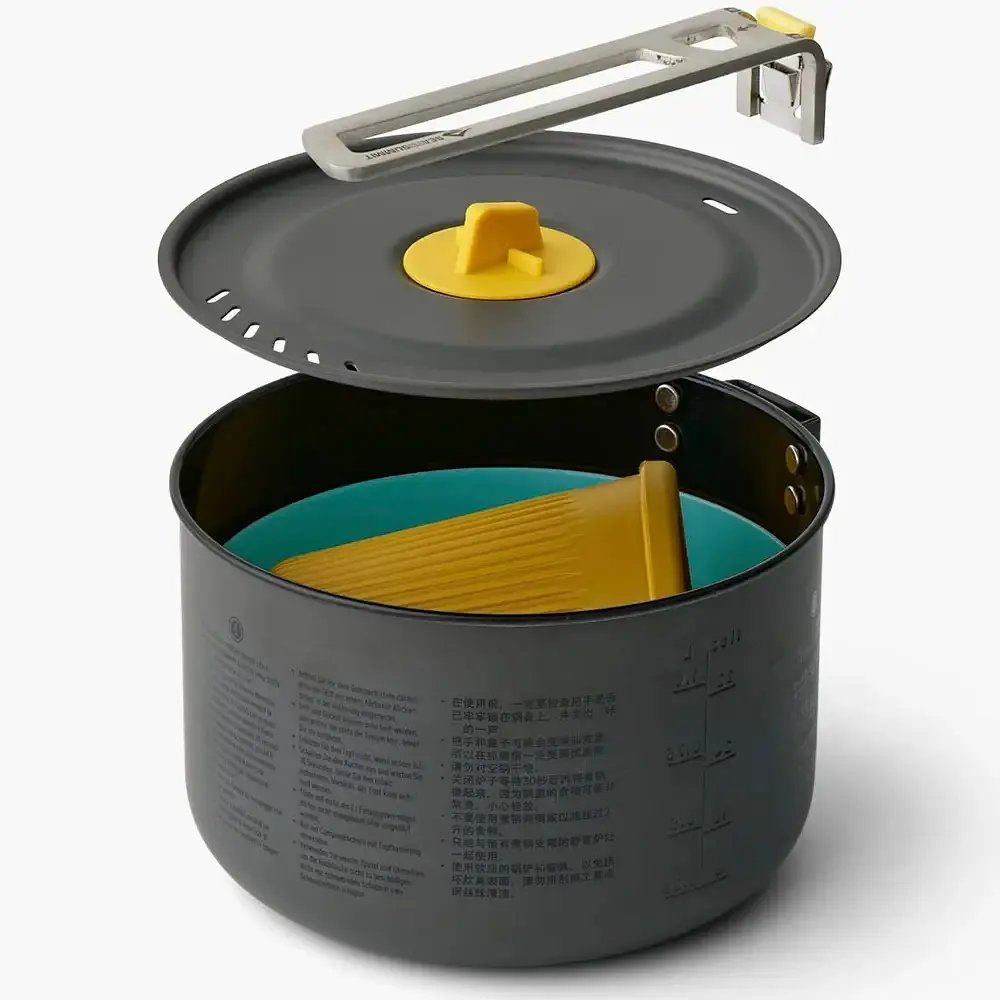 Набор посуды Sea to Summit Frontier UL One Pot Cook Set S, на 1 персону (кастрюля 1,3 л+миска S+чашка) Разноцветный - фото 2