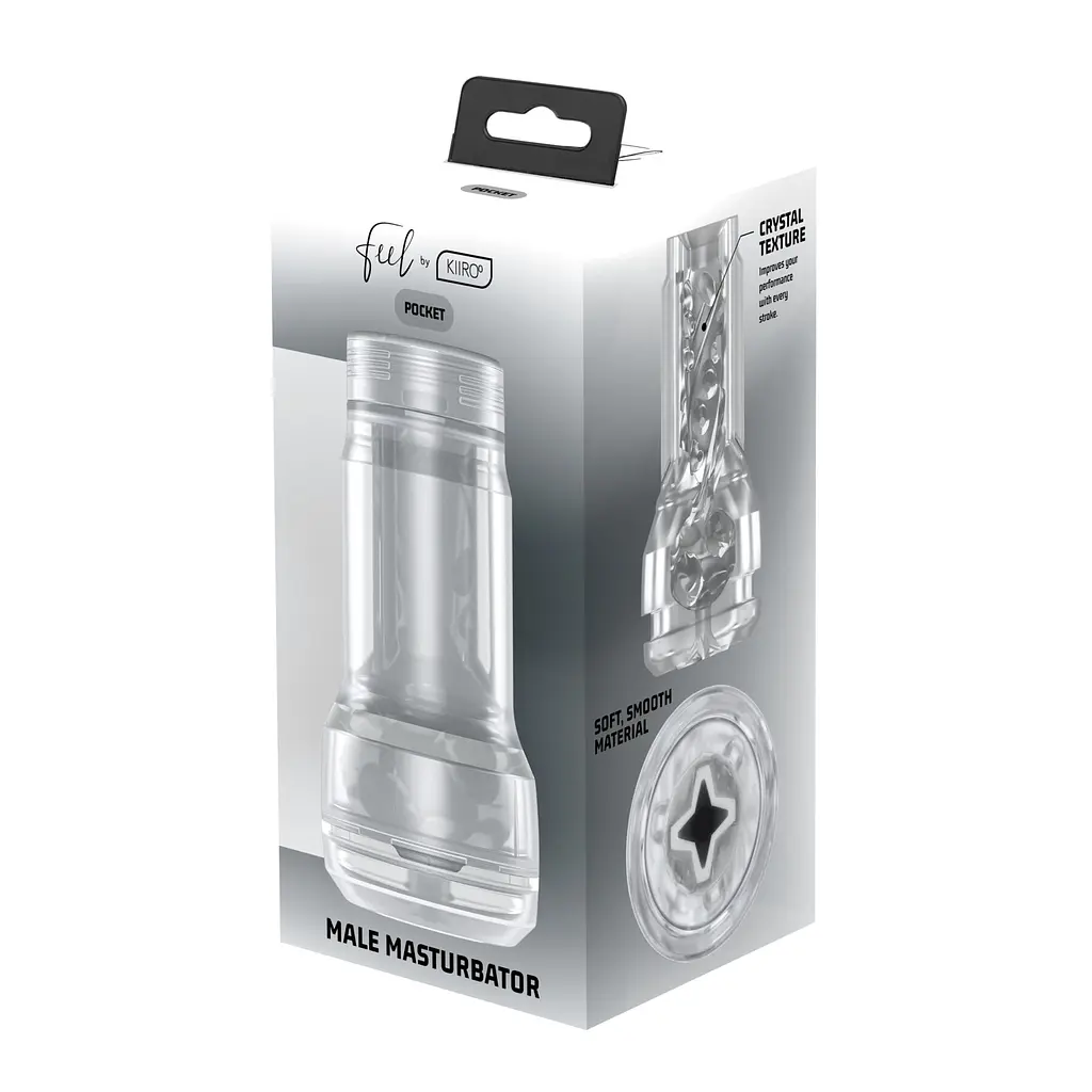 Мастурбатор Kiiroo Feel Pocket Crystal, сумісний з інтерактивною насадкою PowerBlow - фото 9