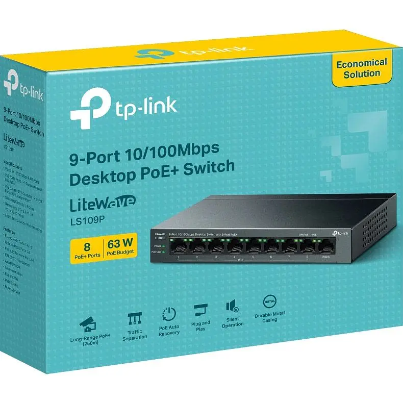Комутатор TP-Link LS109P [162869] - фото 4
