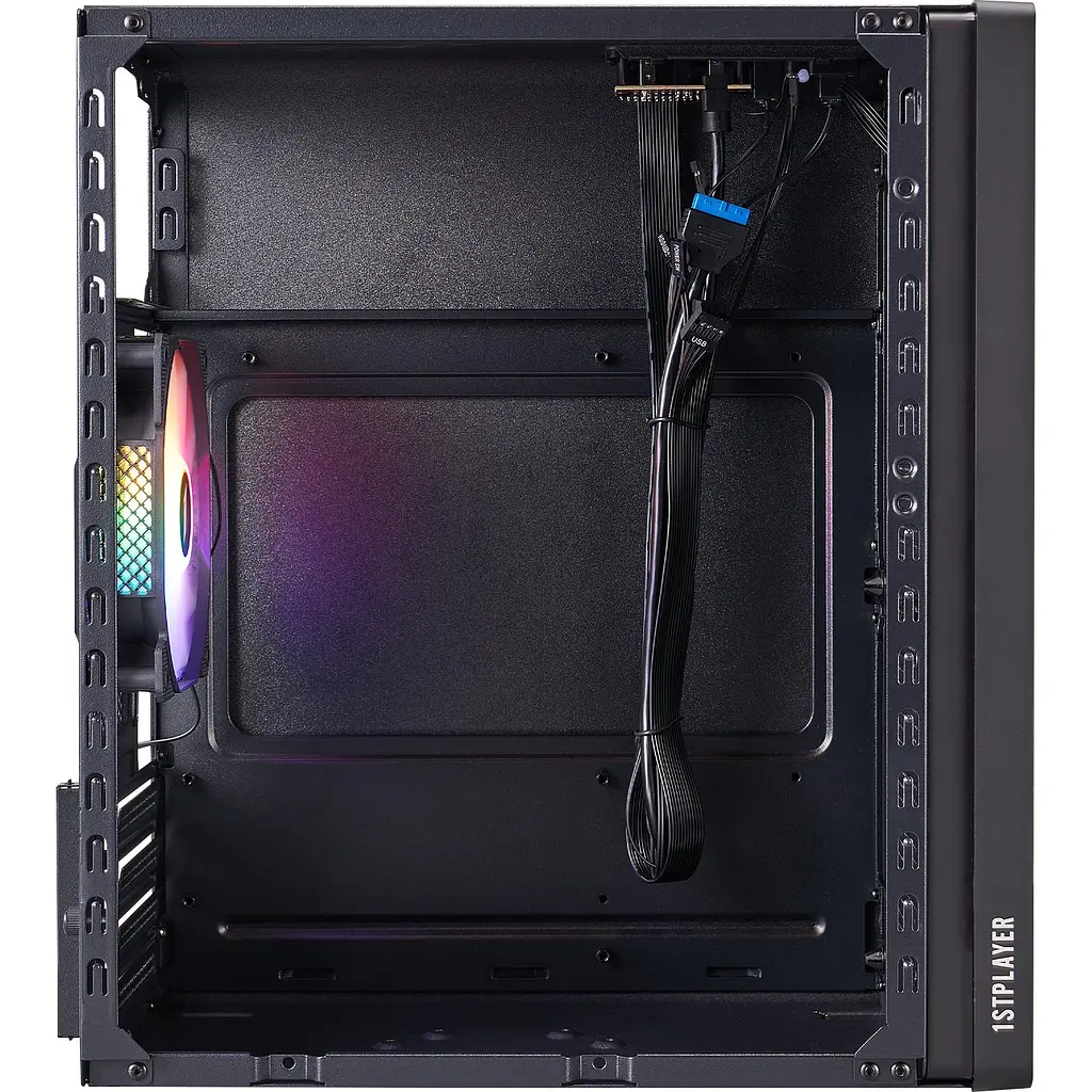 Корпус 1stPlayer WD1-BK-3F1 Black (WD1-BK-3F1) Без БП - фото 5