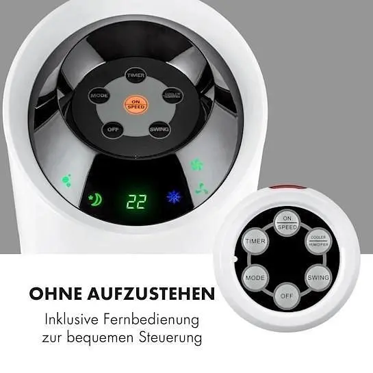 Мобільний кондиціонер-вентилятор Klarstein Skyscraper Ice 4 в 1 (10028303) - фото 7