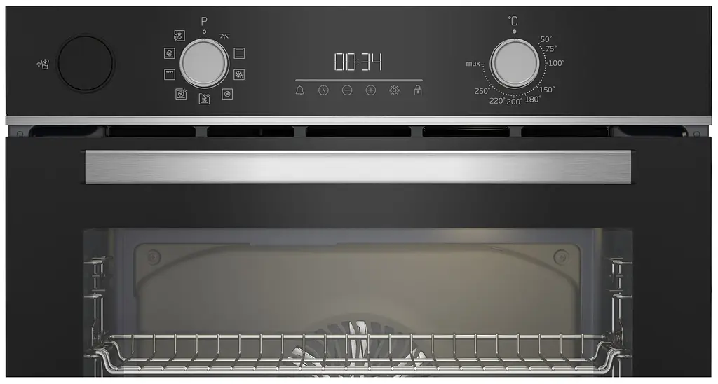 Духова шафа електрична Beko A+ дисплей конвекція телескопічні направляючі 72 л нержавіюча сталь - фото 2