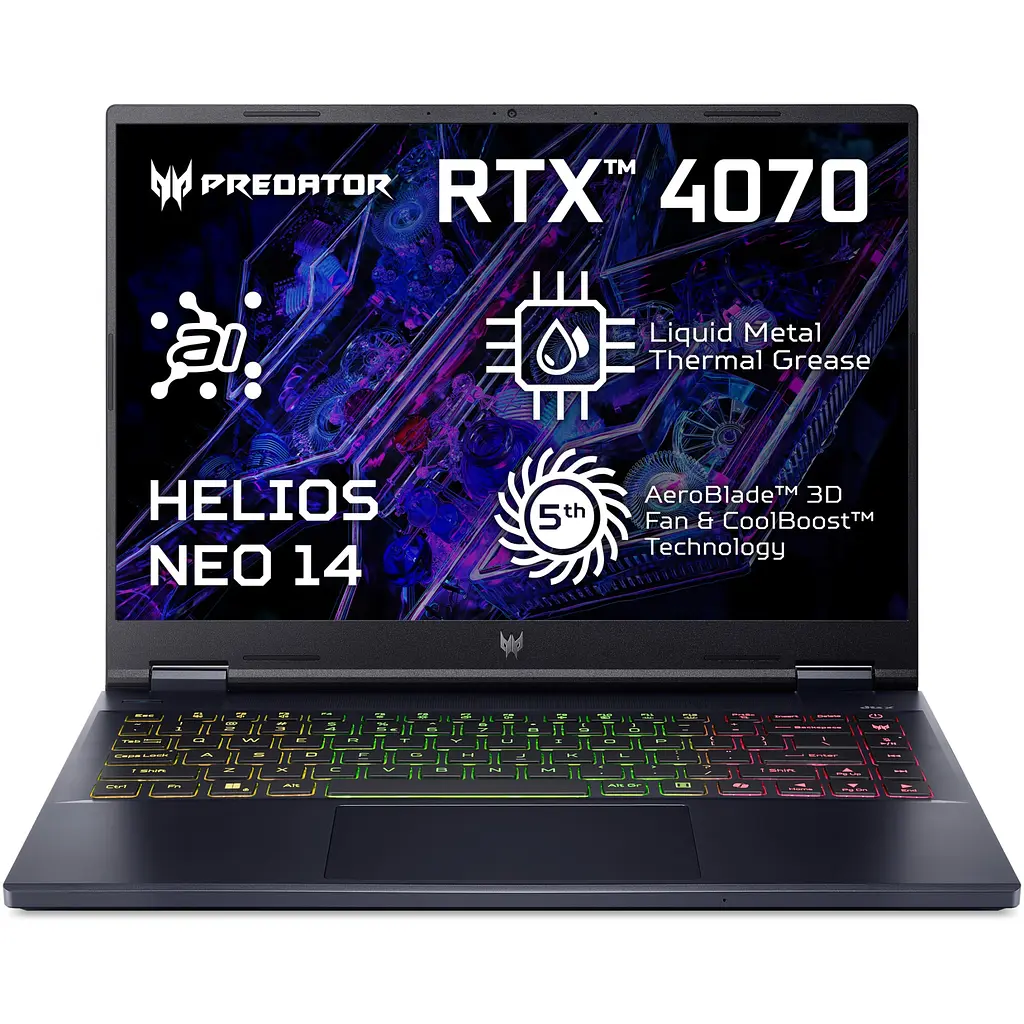 Игровой ноутбук Acer Predator Helios Neo 14 PHN14-51-77A9 Ultra 7 155H 4.80GHz, IPS, 16GB LPDDR5X, 512GB, RTX 4070 - фото 3