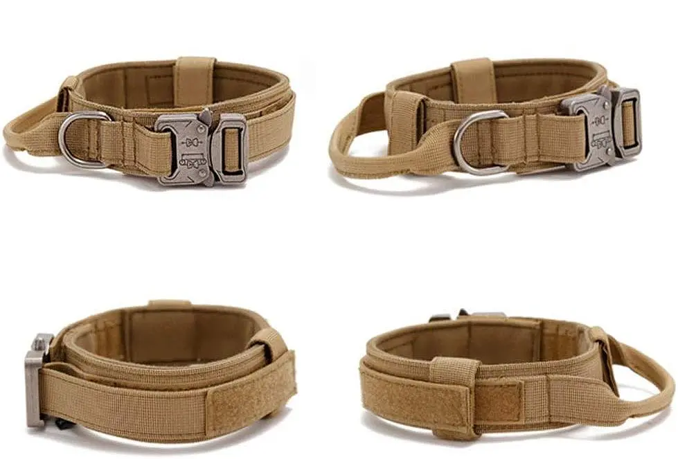 Нашийник для собак Harness, нейлоновий з металевою пряжкою-фастекс Коричневий, L - фото 2