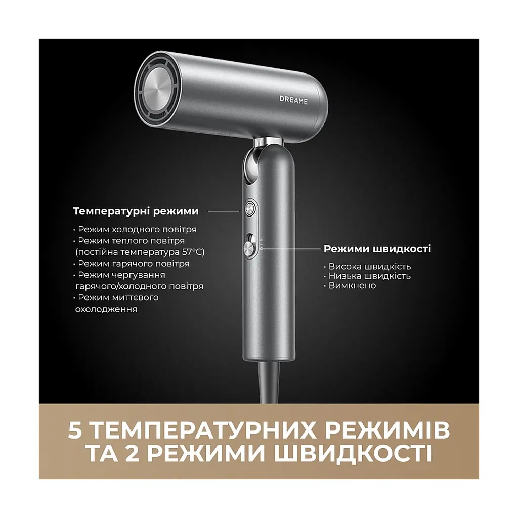 Фен Dreame Pocket Pro 5in1 Titanium (AHD51PRO_T5) - фото 7