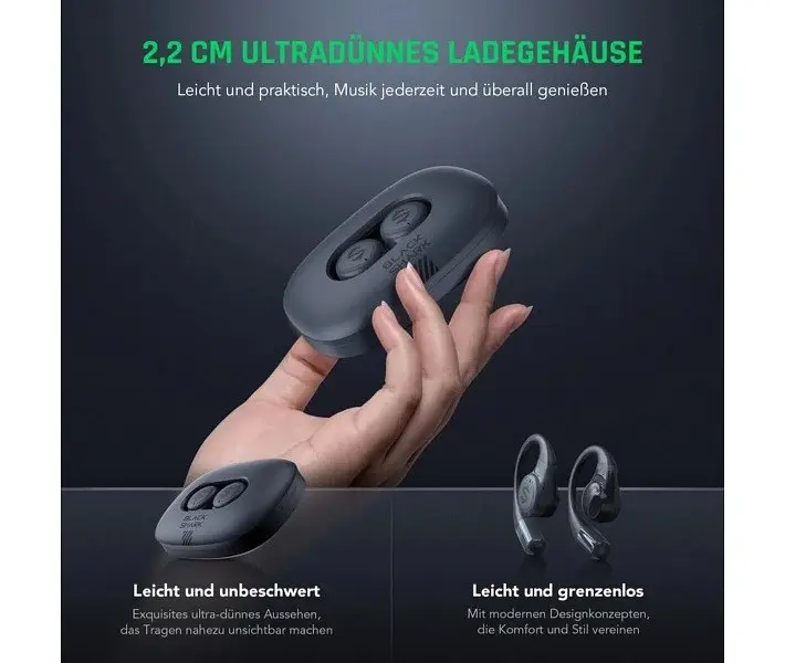 Наушники беспроводные Black Shark T17 Open Bluetooth 5.3 Earphones (BHR8844CN) черные - фото 4