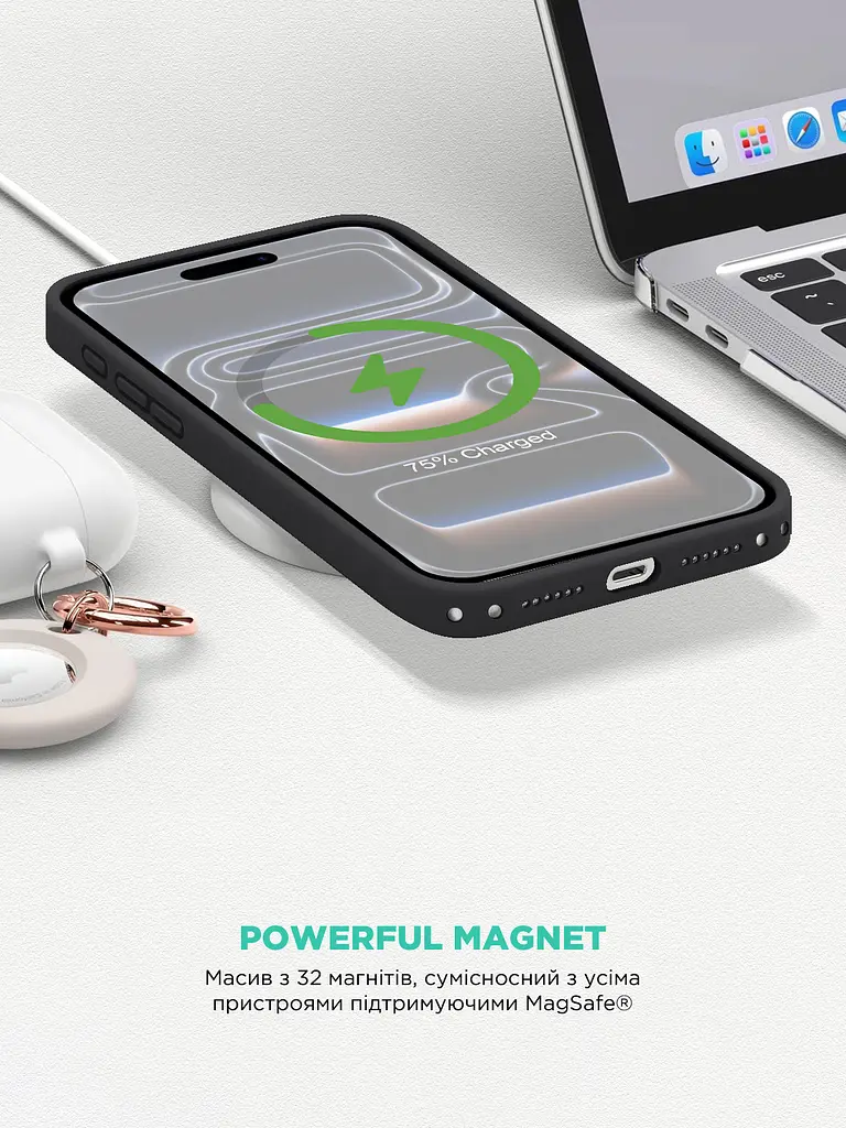 Силиконовый чехол с MagSafe для Apple iPhone 17 Pro Max, ICON2 MagCase, черный, противоударный, панель с мягкой подкладкой, защита всего корпуса, поддержка беспроводной зарядки, совместим с защитными стеклами и пленками, ArmorStandart (ARM86249) - фото 8