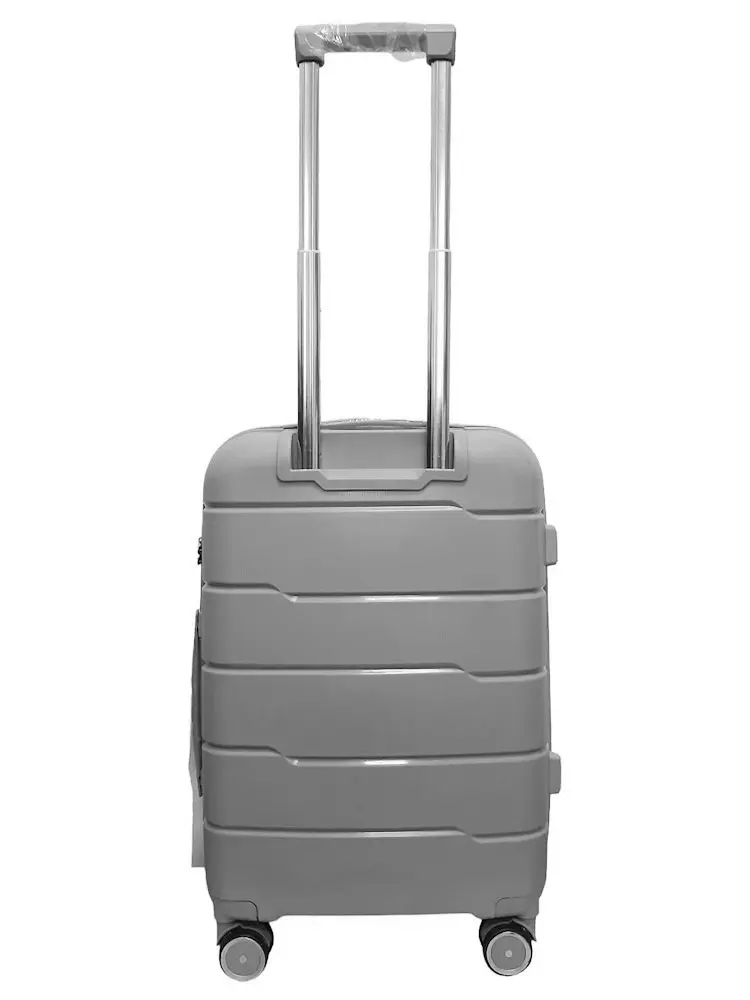 Валіза мала S+ з поліпропілену Milano bag 0305 52л Срібна - фото 3