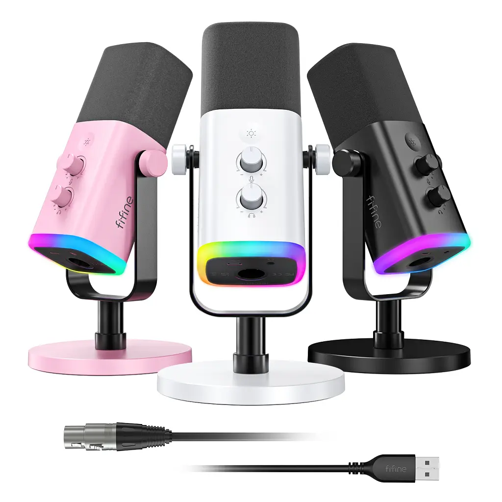 Мікрофон Fifine AM8W USB/XLR White (AM8W) - фото 4