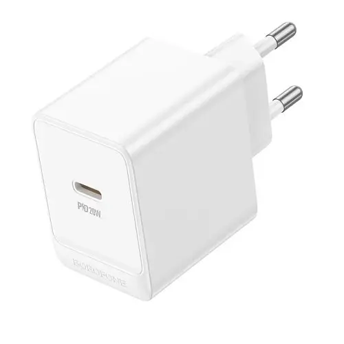 Мережевий зарядний пристрій Borofone BAS13A Erudite single PD20W білий - фото 3