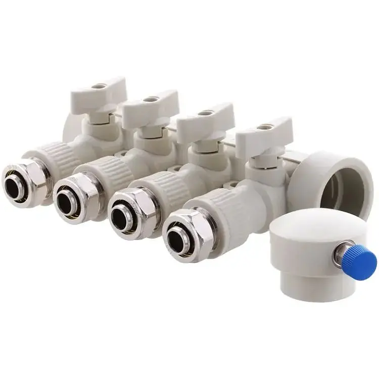 Колектор розподільний Koer 4-way з фітингом (40x20) PPR K0192.Pro KP2557