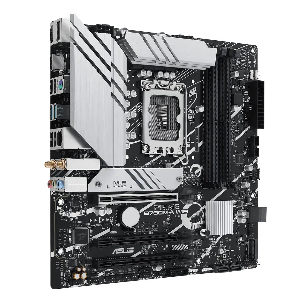 Материнская плата PRIME B760M-A WIFI s1700 B760 4xDDR5 M.2 HDMI DP Wi-Fi BT mATX Asus teh0019101 - фото 5
